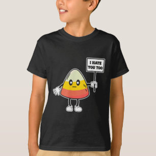 Camiseta Candy Corn Engraçado Eu Também Odeio Você Time Can