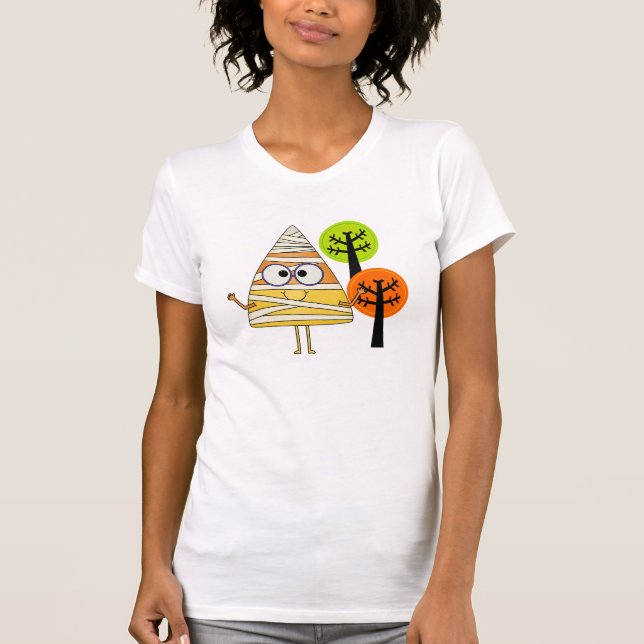 Camiseta Candy Corn Mummy Halloween (Frente)