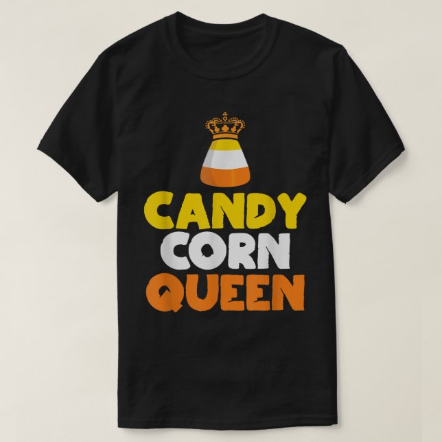 Camiseta Candy Corn Queen Funny Candy Halloween Costume  (Frente do Design)