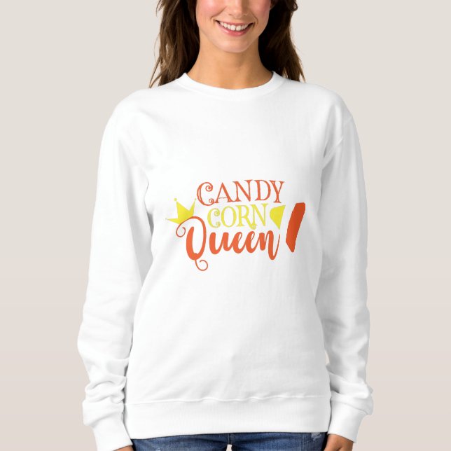 Camiseta Candy Corn Queen Funny Cute Halloween (Frente)