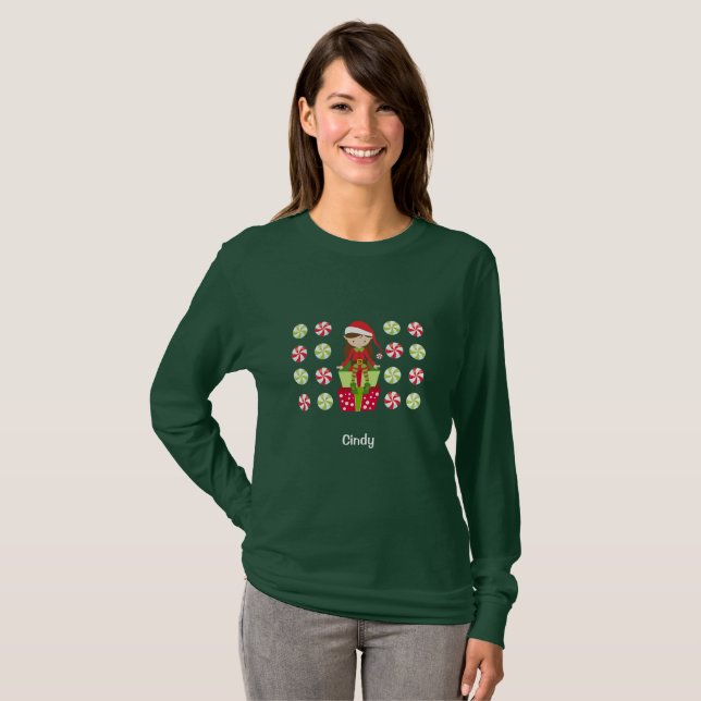 Camiseta Candy Crush Christmas com nome (Frente Completa)
