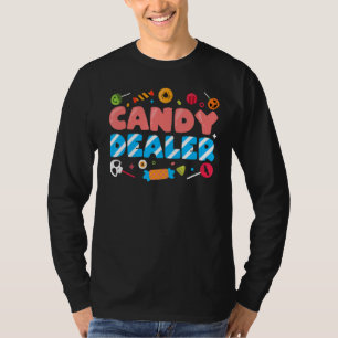 Camiseta Candy Dealer Grito Engraçado Ou Tratar Halloween C