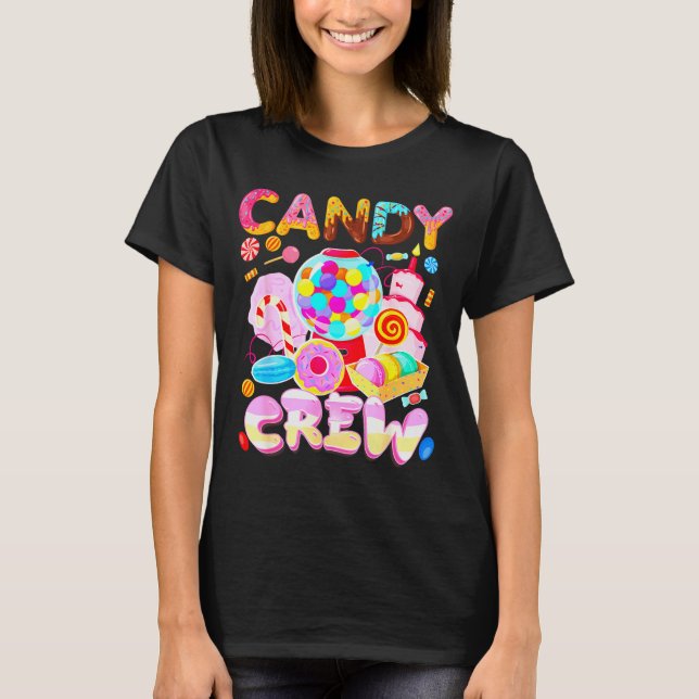 Camiseta Candy Land Candy Crew Party Halloween Costumes Adu (Frente)