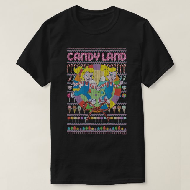 Camiseta Candy Land Christmas Ugly Sweater (Frente do Design)
