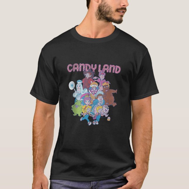 Camiseta Candy Land Retro Game Charactores Group Shot Logo  (Frente)