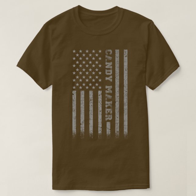Camiseta Candy Maker American Flag 72 (Frente do Design)