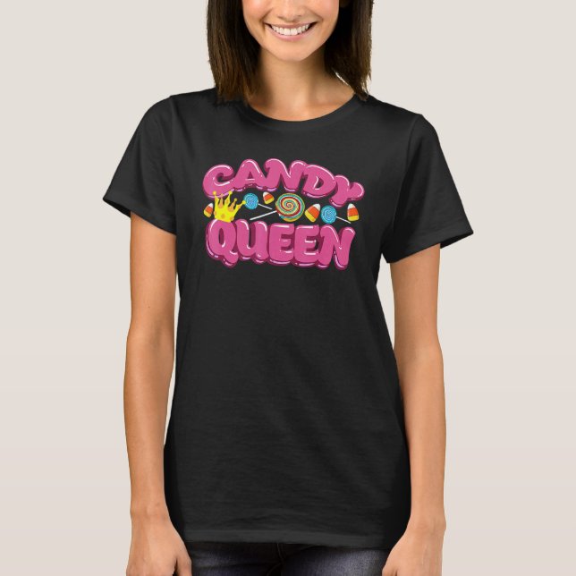 Camiseta Candy Queen  For Lollipop  Sweet Tooth (Frente)