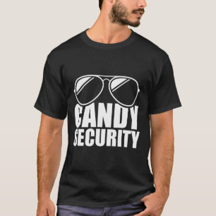 Camiseta Candy Security Engraçado Fácil Adulto de Figurino