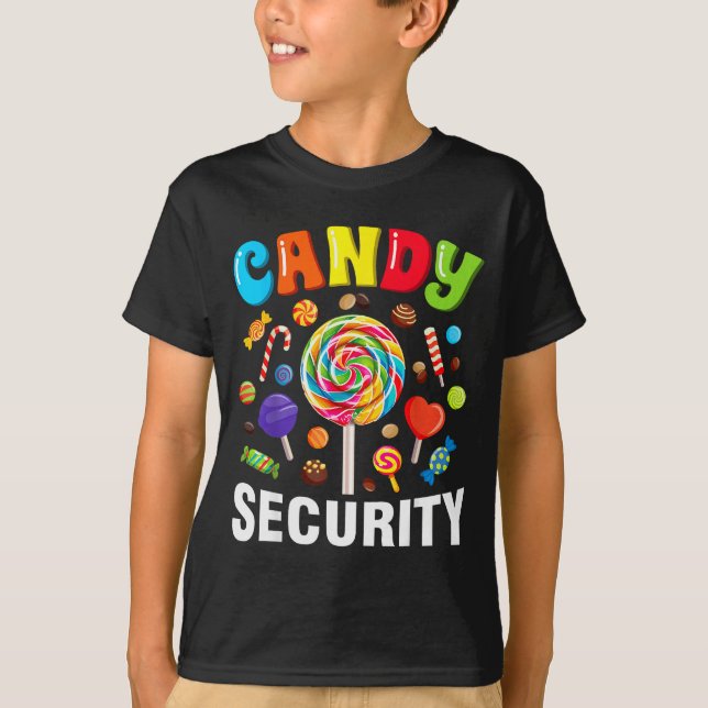 Camiseta Candy Security Funny Halloween Costume  (Frente)