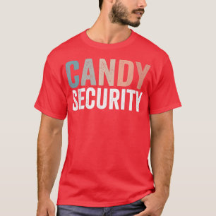 Camiseta Candy Security Halloween Costume para Pai Mãe Daug