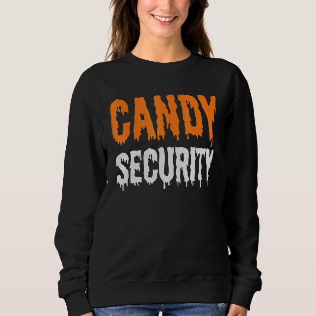 Camiseta Candy Security Mãe Pai Dia das Bruxas 1 (Frente)