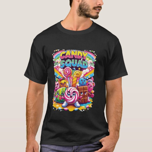 Camiseta Candy Squad Squad, Do Partido Candyland, É Um Doci (Frente)