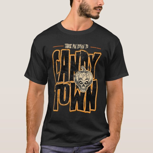 Camiseta Candy Town Crazy Pumpkin Head (Frente)