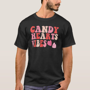 Camiseta Candy Vibes Hearts Retro Dia de os namorados Sweet