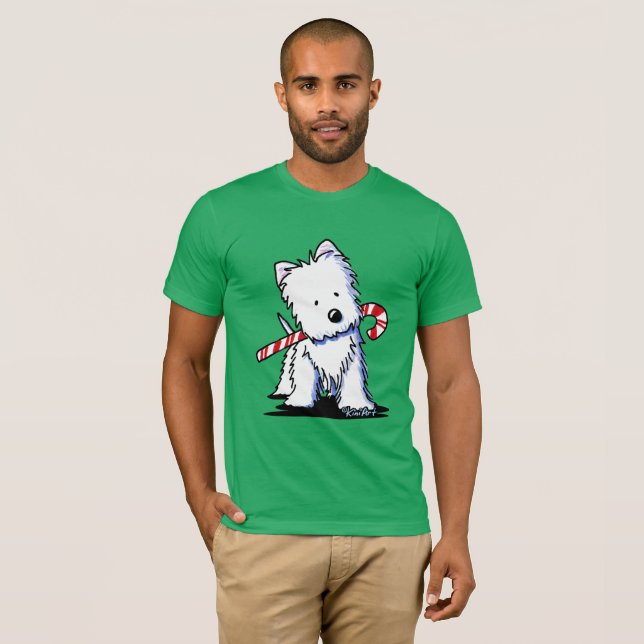 Camiseta Candycane Cutie Westie (Frente Completa)