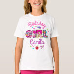 Camiseta Candyland Birthday Girl<br><div class="desc">Comemore o aniversário com esta camiseta especial,  design personalizada</div>