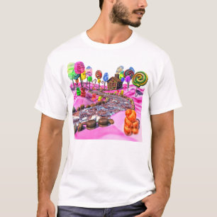 Camiseta Candyland cor-de-rosa
