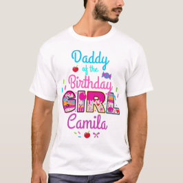 Camiseta Candyland Pai da Birthday Girl | pirulito