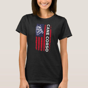 Camiseta Cane Corso American Flag Italiano Mastiff Dog
