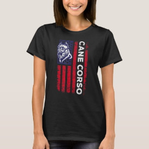 Camiseta Cane Corso American Flag Italiano Mastiff Dog