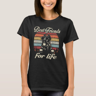 Camiseta Cane Corso Best Friends For Life Vintage Retro