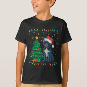 Camiseta Cane Corso Cão Santa Hat Homens Mulheres Crianças 