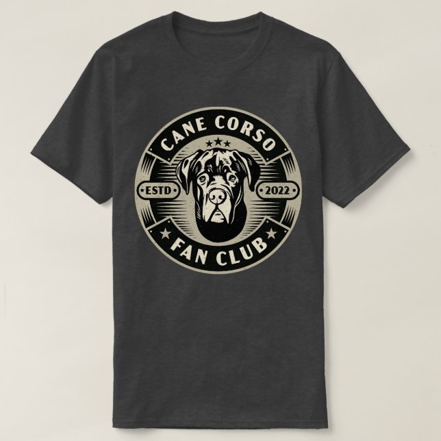Camiseta Cane Corso Dog Fan Club (Frente do Design)