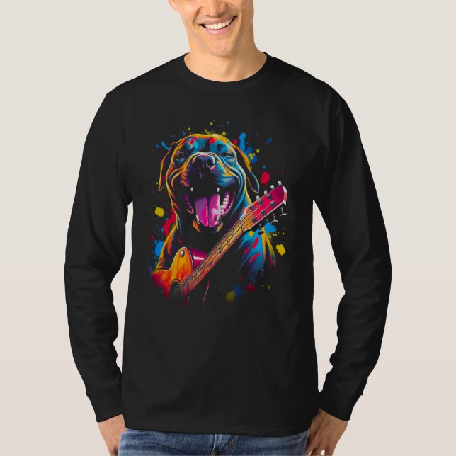 Camiseta Cane Corso Dog Guitar (Frente)