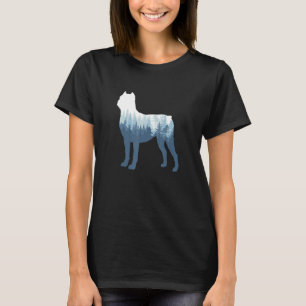 Camiseta Cane Corso Dog Silhouette Outdoor Nature Italiano