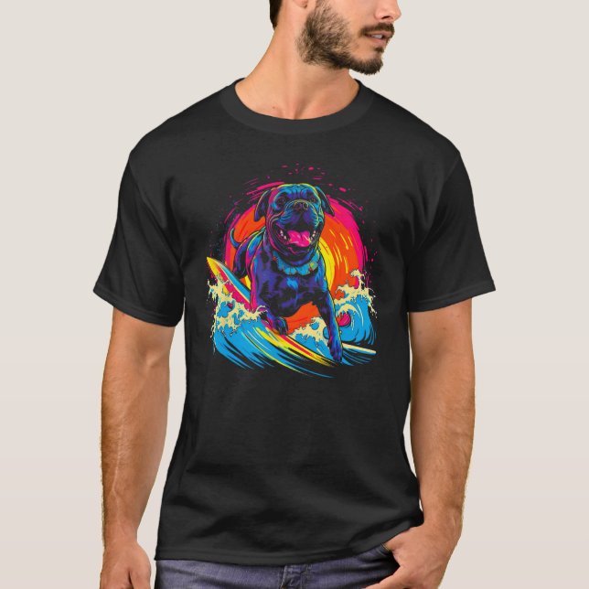 Camiseta Cane Corso Dog Surfer (Frente)