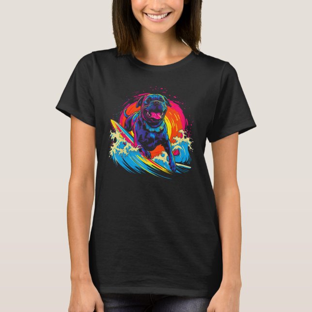 Camiseta Cane Corso Dog Surfer (Frente)