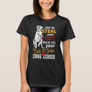 Camiseta Cane Corso Heart Bed Sofa Dizendo