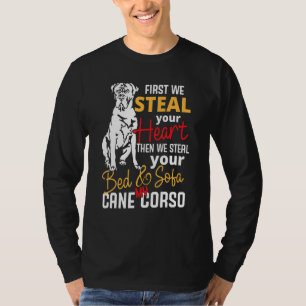 Camiseta Cane Corso Heart Bed Sofa Dizendo
