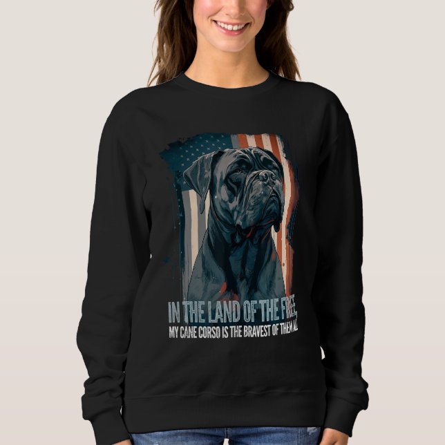 Camiseta Cane Corso Italian Mastiff Dog Patriotic USA Ameri (Frente)