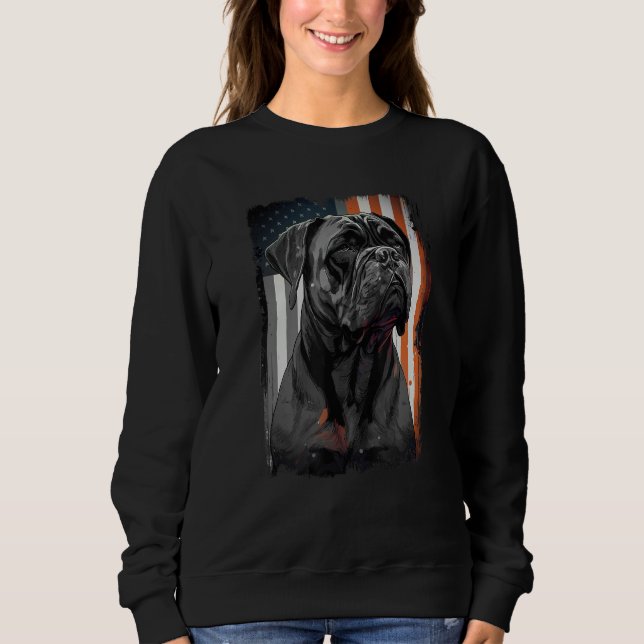 Camiseta Cane Corso Italian Mastiff Dog Patriotic USA Ameri (Frente)