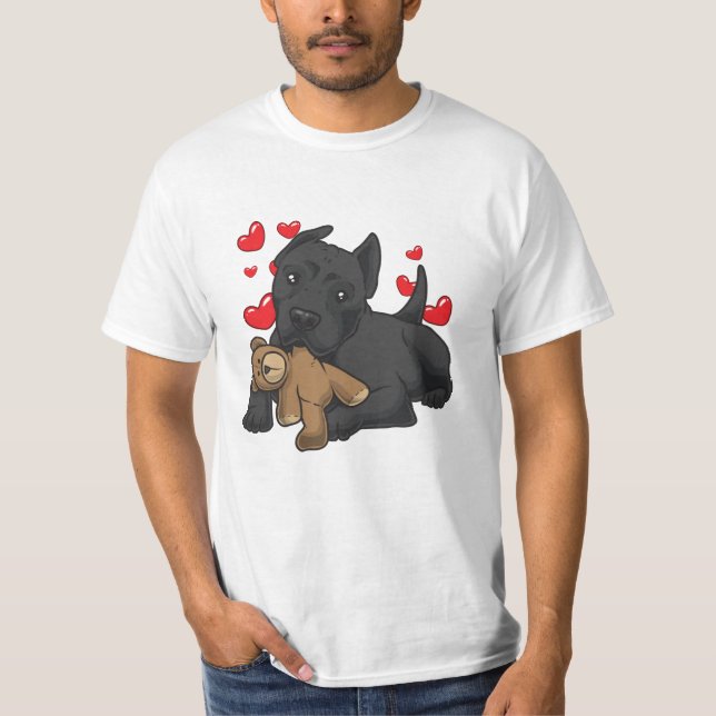 Camiseta Cane Corso Italiano com animal recheado (Frente)