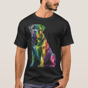 Camiseta Cane Corso Italiano Mastiff Colorida Pop Tie Dye