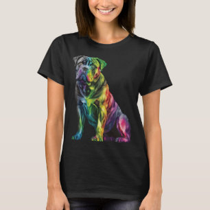 Camiseta Cane Corso Italiano Mastiff Colorida Pop Tie Dye