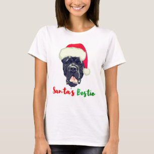 Camiseta Cane Corso Natal Melhor Amigo do Papai Noel Famíli