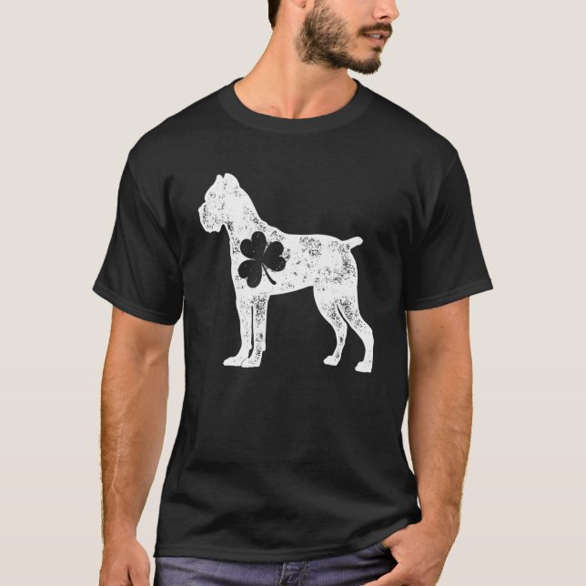 Camiseta Cane Corso St Patricks Day Boys Kids Women Shamroc (Frente)