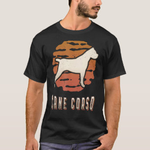 Camiseta Cane Corso Vintage Retro Classic Dog Sunset