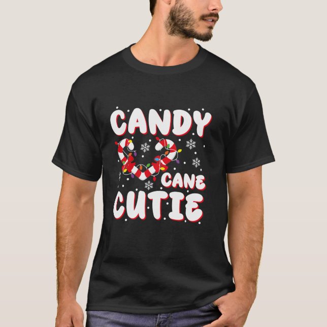 Camiseta Cane Cutie Xmas Candy Cane Lo (Frente)
