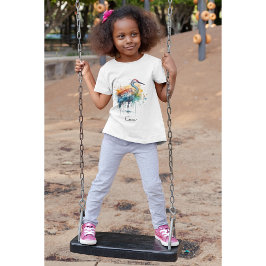 Camiseta Cane Graceful: Arte com Aquarela, personalizada