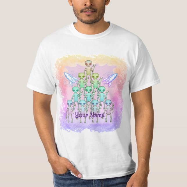 Camiseta Caneca alienígena Triângulo Rosa (Frente)
