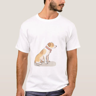 Camiseta Caneca de arte de linha personalizada do cão | Ret