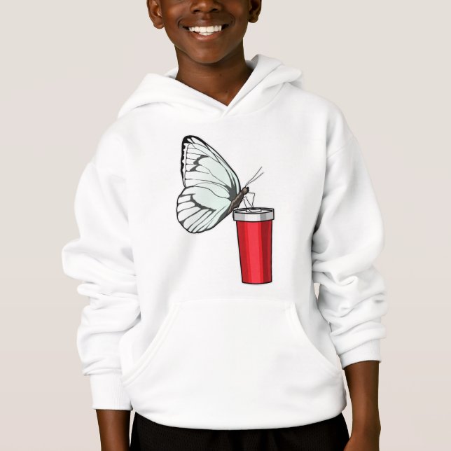 Camiseta Caneca de Bebendo borboleta (Frente)