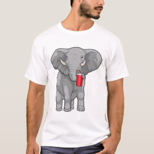 Camiseta Caneca de Bebendo elefante