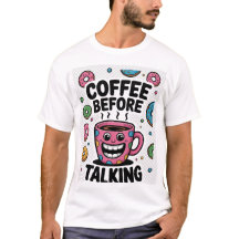 Camiseta Caneca de café antes de falar donut engra