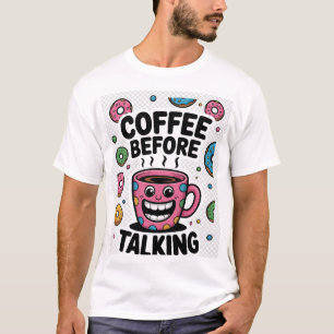 Camiseta Caneca de café antes de falar donut engra