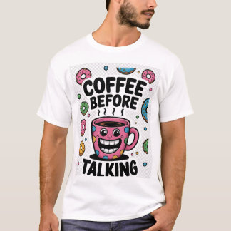 Camiseta Caneca de café antes de falar donut engra